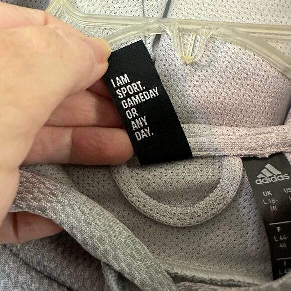 Adidas Gray Hoodie Size Large - Picture 9 of 11